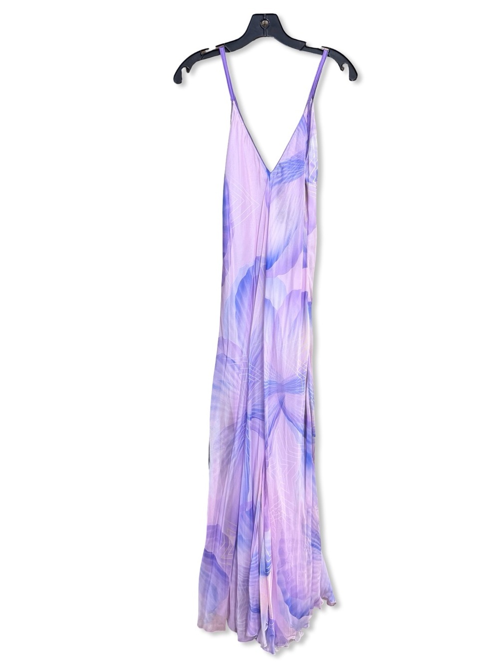 Forte Forte silk slip dress Lavender Periwinkle Maxi print chiffon $935 sz II 6